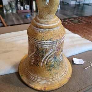 Vintage Decorative Bell Made Of Clay.